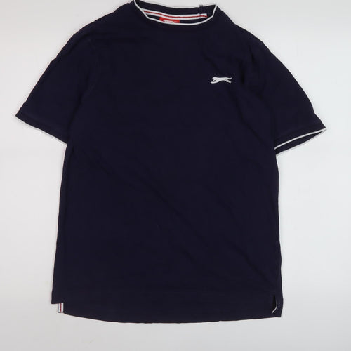 Slazenger Men's Black Crew Neck T-Shirt Medium