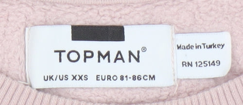 Topman Men's Pink XS Pullover Sweatshirt
