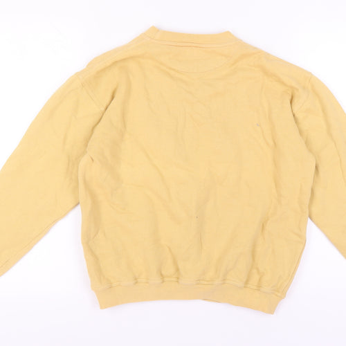 Paco Unisex Yellow Cotton Logo Sweatshirt S