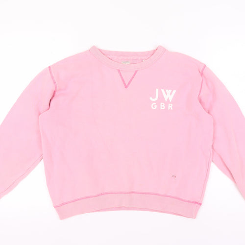 Jack Wills Women's Pink Pullover Sweatshirt Size 12