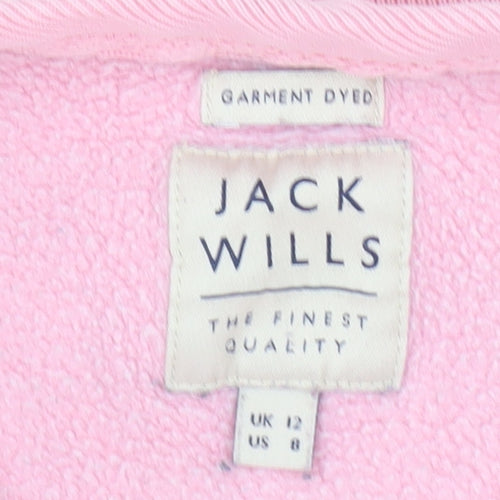 Jack Wills Women's Pink Pullover Sweatshirt Size 12