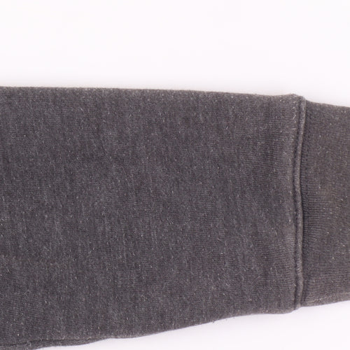 Gap Grey Unisex Hoodie, Size M, Full Zip with Logo