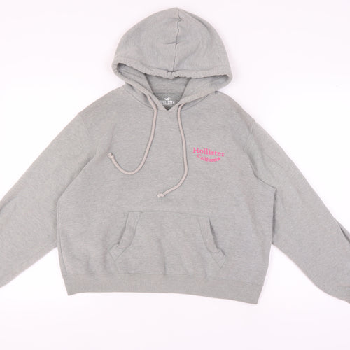 Hollister Women Grey Pullover Hoodie XS