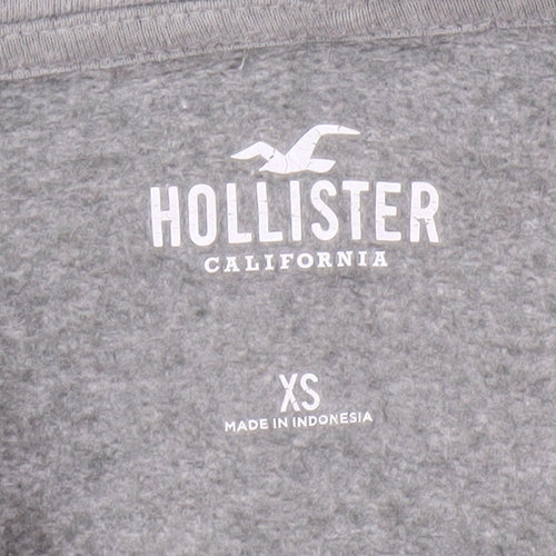 Hollister Women Grey Pullover Hoodie XS