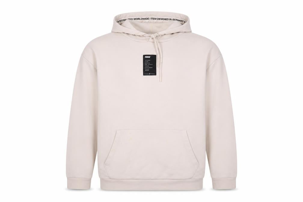 Front view of Puma Men's Beige Pullover Hoodie -, size S