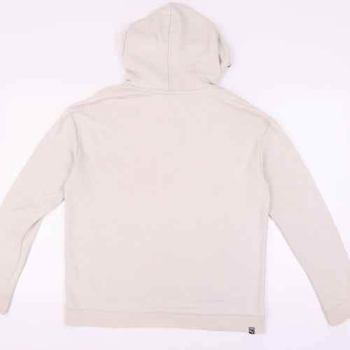 Puma Men's Beige Pullover Hoodie - Size S