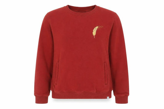 Front view of Love & Unique Women's Red Pullover Sweatshirt L