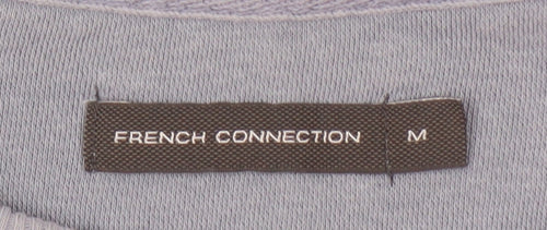 French Connection Blue Pullover Sweatshirt - Medium Unisex