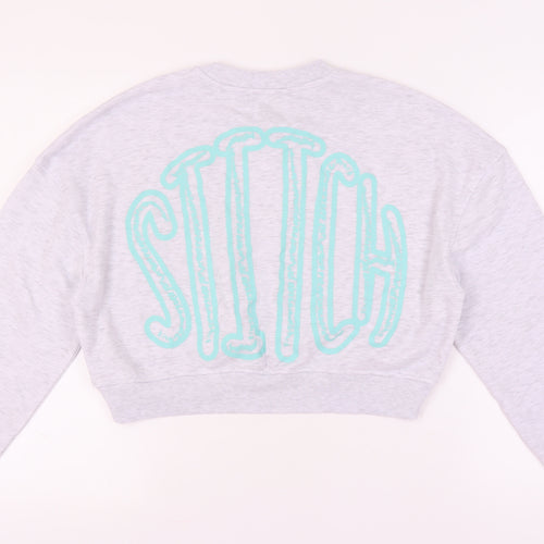 Disney Women’s Grey Stitch Sweatshirt M Pullover