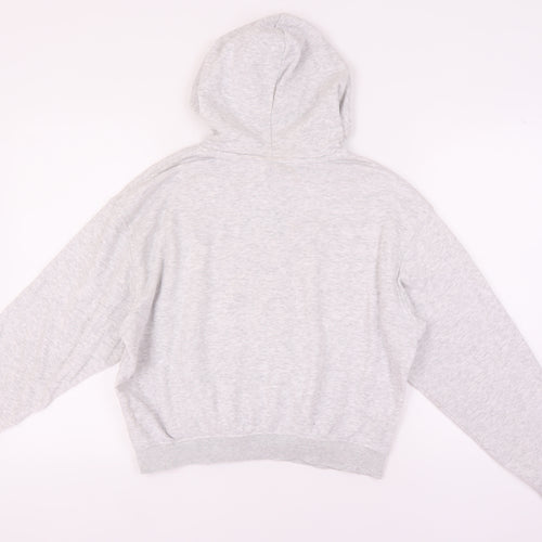 H&M Grey Unisex Pullover Hoodie Size 12 with Logo