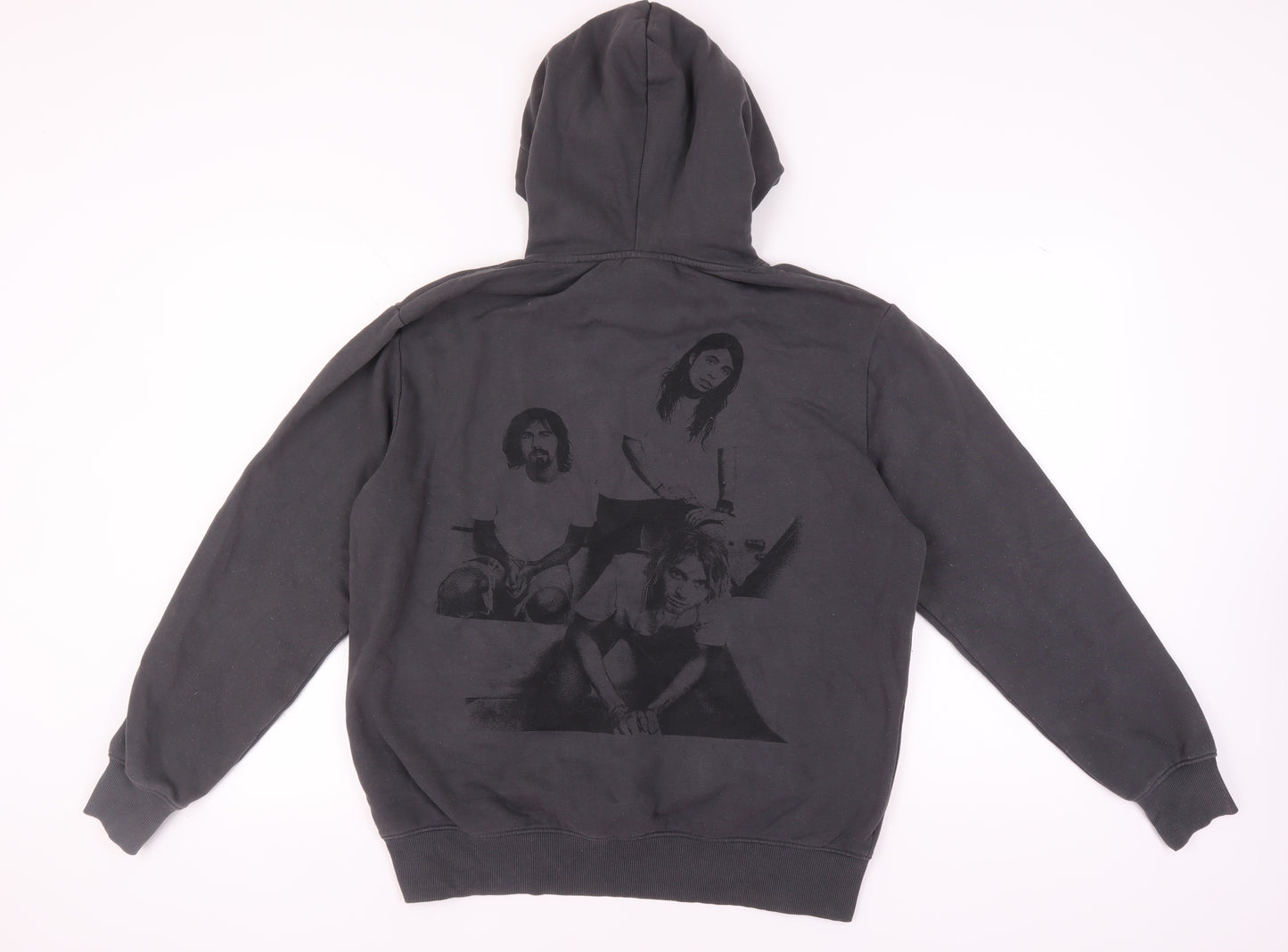 H&M Men’s Black Nirvana Hoodie M - Graphic Fleece Pullover