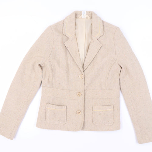 Old Navy Women's Beige Tweed Blazer Size S Casual