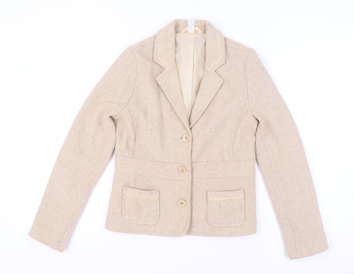 Old Navy Women's Beige Tweed Blazer Size S Casual