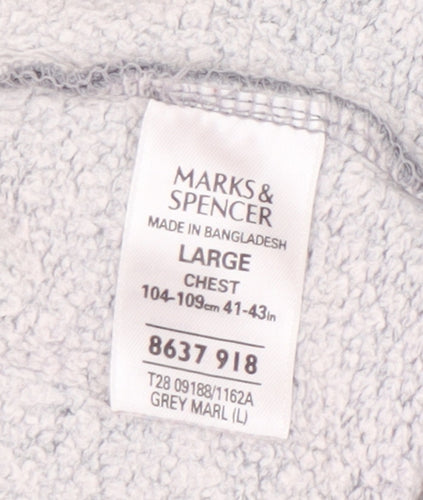 Marks and Spencer Men's Grey L Pullover Sweatshirt