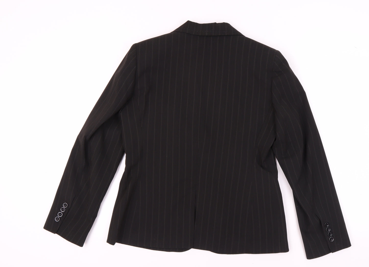 BHS Women's Black Pinstripe Suit Jacket Size 12