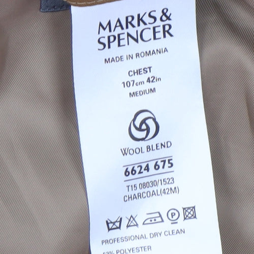 Marks and Spencer Men's Black Blazer, Size 42R