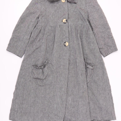 Betty Jackson Studio Women's Grey Linen Coat Size 14