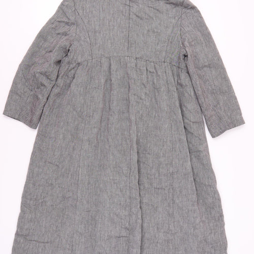 Betty Jackson Studio Women's Grey Linen Coat Size 14