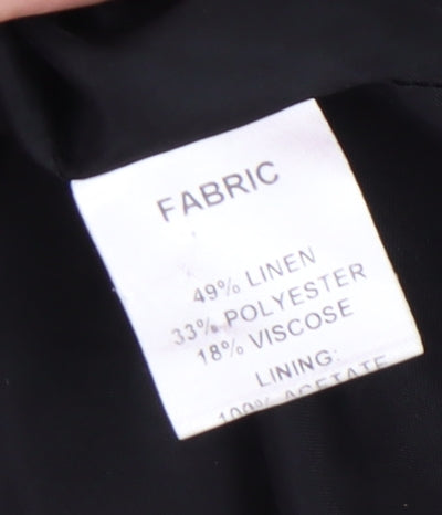 Betty Jackson Studio Women's Grey Linen Coat Size 14