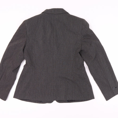 Marks and Spencer Women's Black Blazer, Size 14, Herringbone