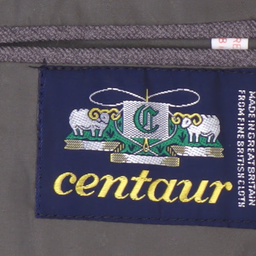 Centaur Men's Grey Regular Fit Blazer, Size 38R