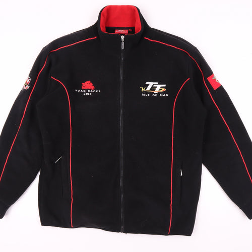 TT Isle of Man Men's Black Fleece Jacket Size L