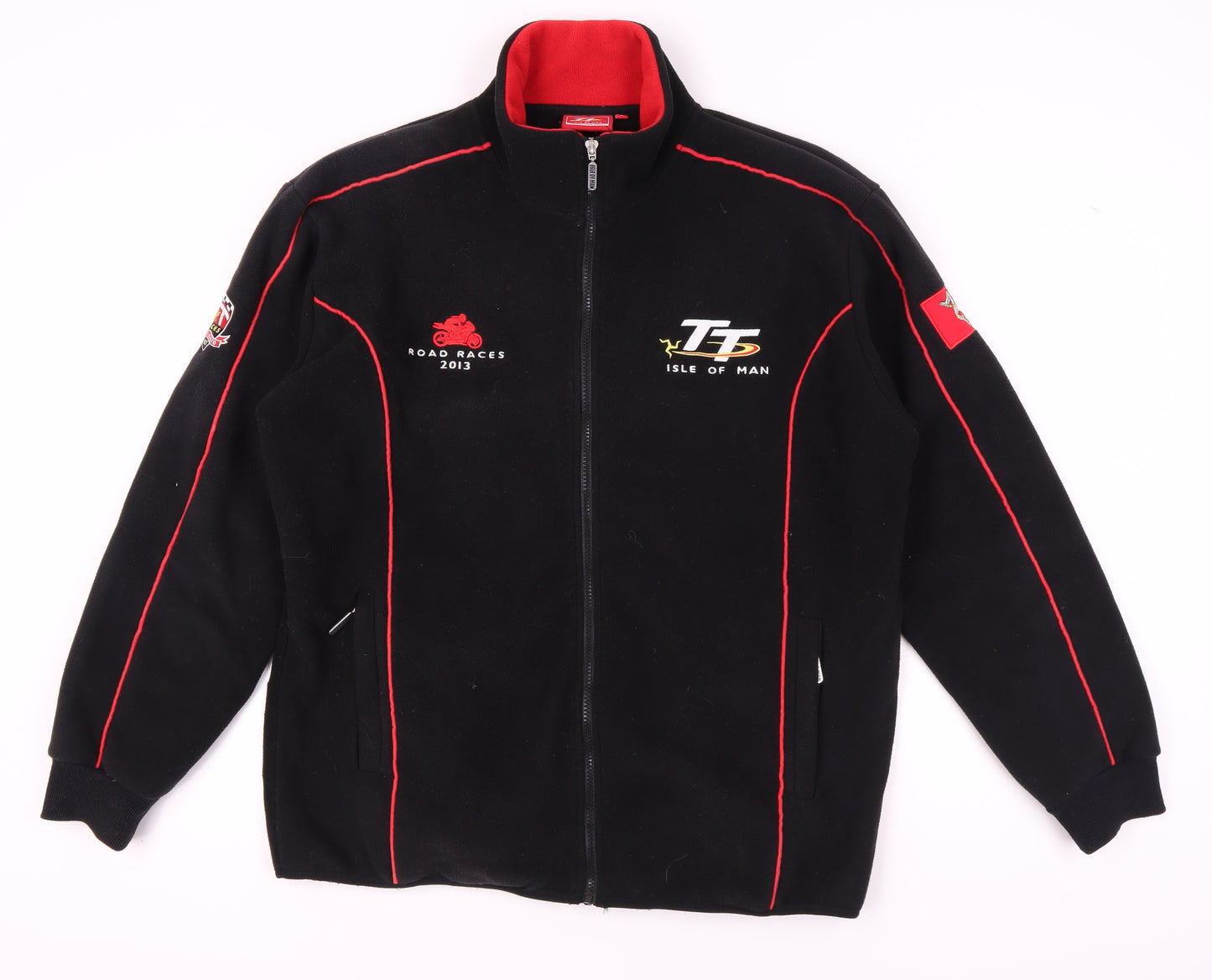 TT Isle of Man Men's Black Fleece Jacket Size L