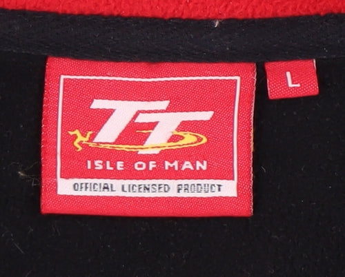 TT Isle of Man Men's Black Fleece Jacket Size L