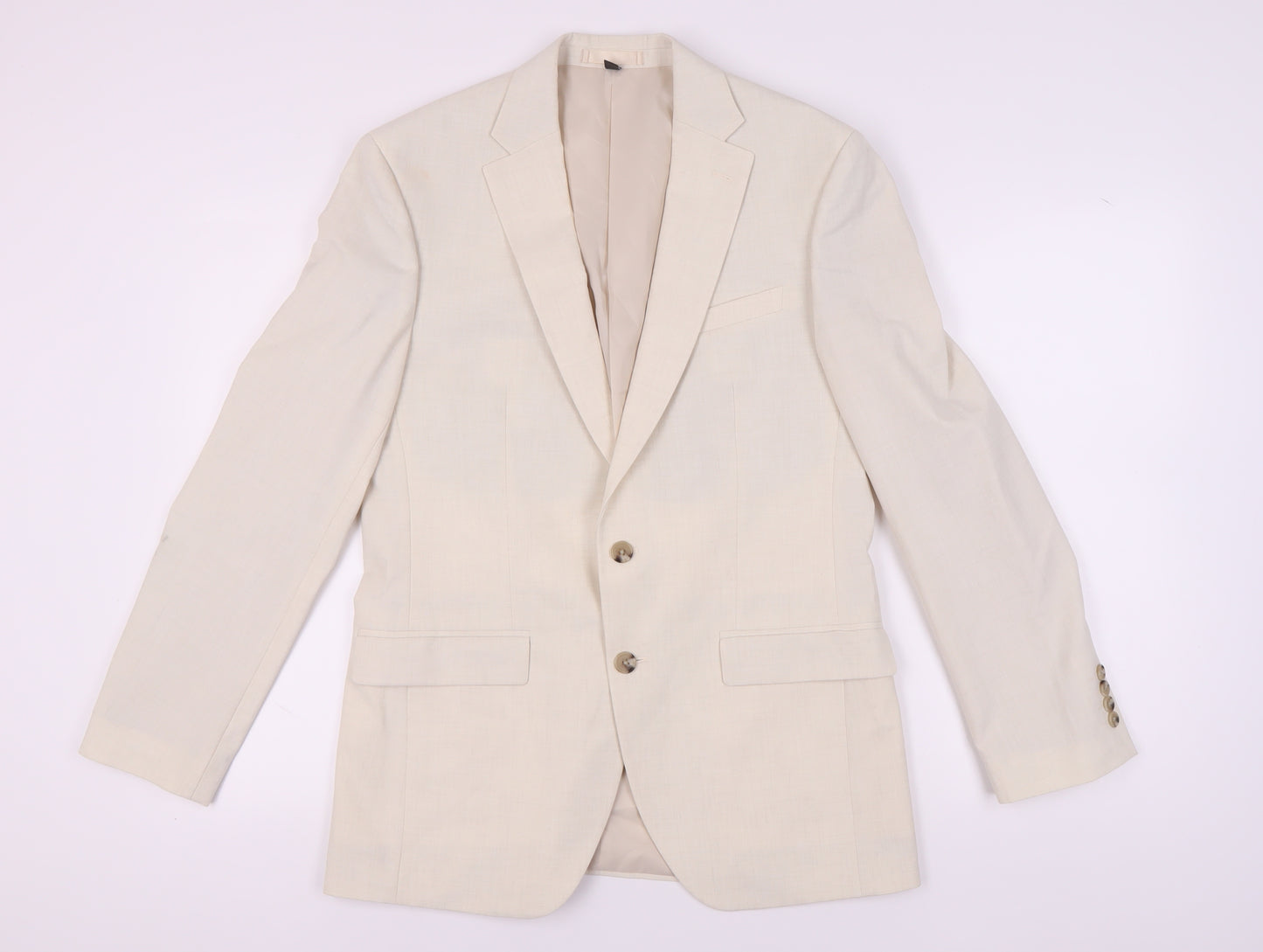 Marks and Spencer Men's Beige Blazer 40 Regular Fit