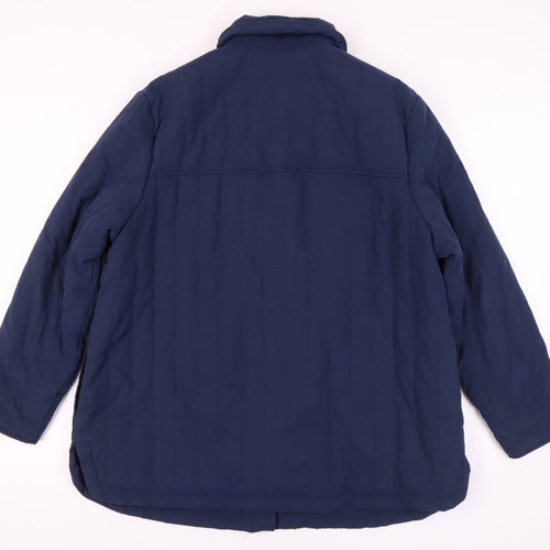 Bonmarché Women's Blue Quilted Jacket Size 20