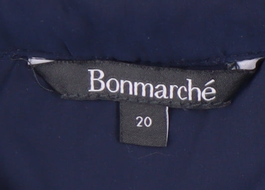 Bonmarché Women's Blue Quilted Jacket Size 20