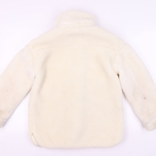H&M Girls Ivory Basic Fleece Jacket 11-12 Years, Casual