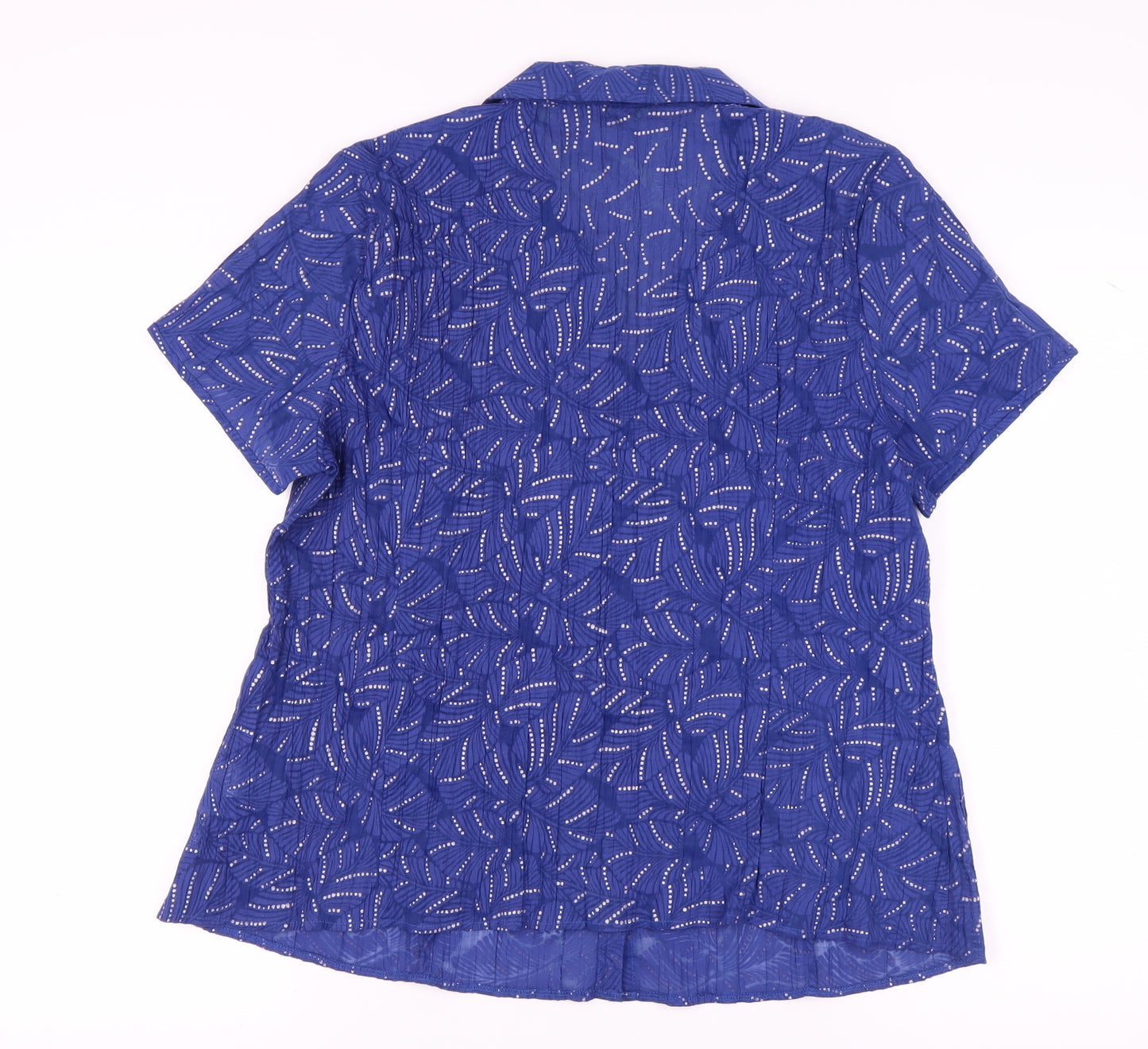 BM Collection Women's Blue Geometric Blouse Size 20