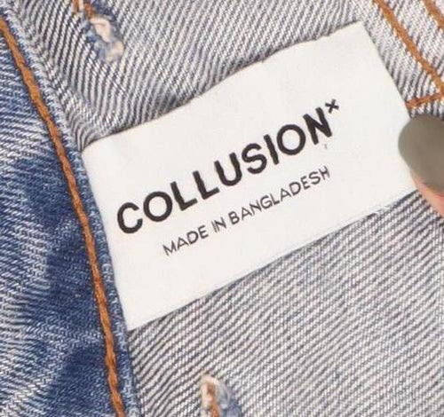 Collusion Women's Blue Wide-Leg Jeans - Size M