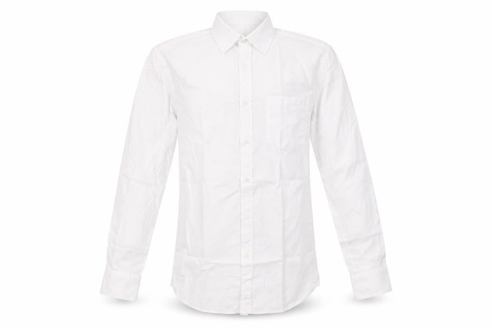 Howick Men's White Cotton Dress Shirt 15.5 Regular Fit