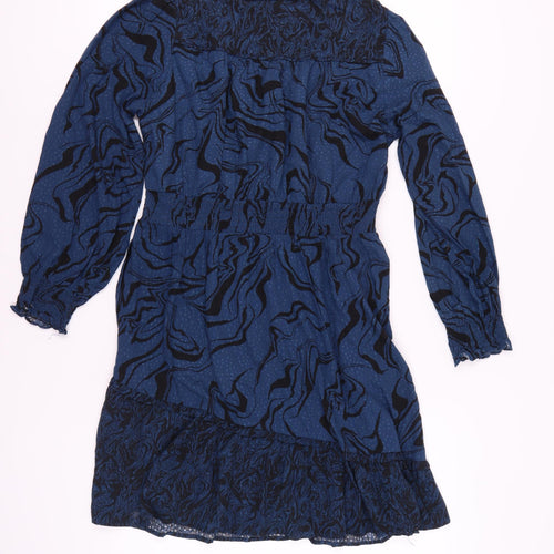 Fat Face Women's Blue V-Neck Dress Size 12