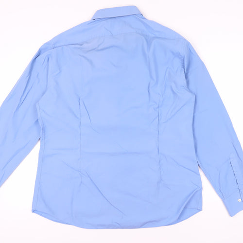 Marks & Spencer Men's Blue Slim Fit Dress Shirt 18''