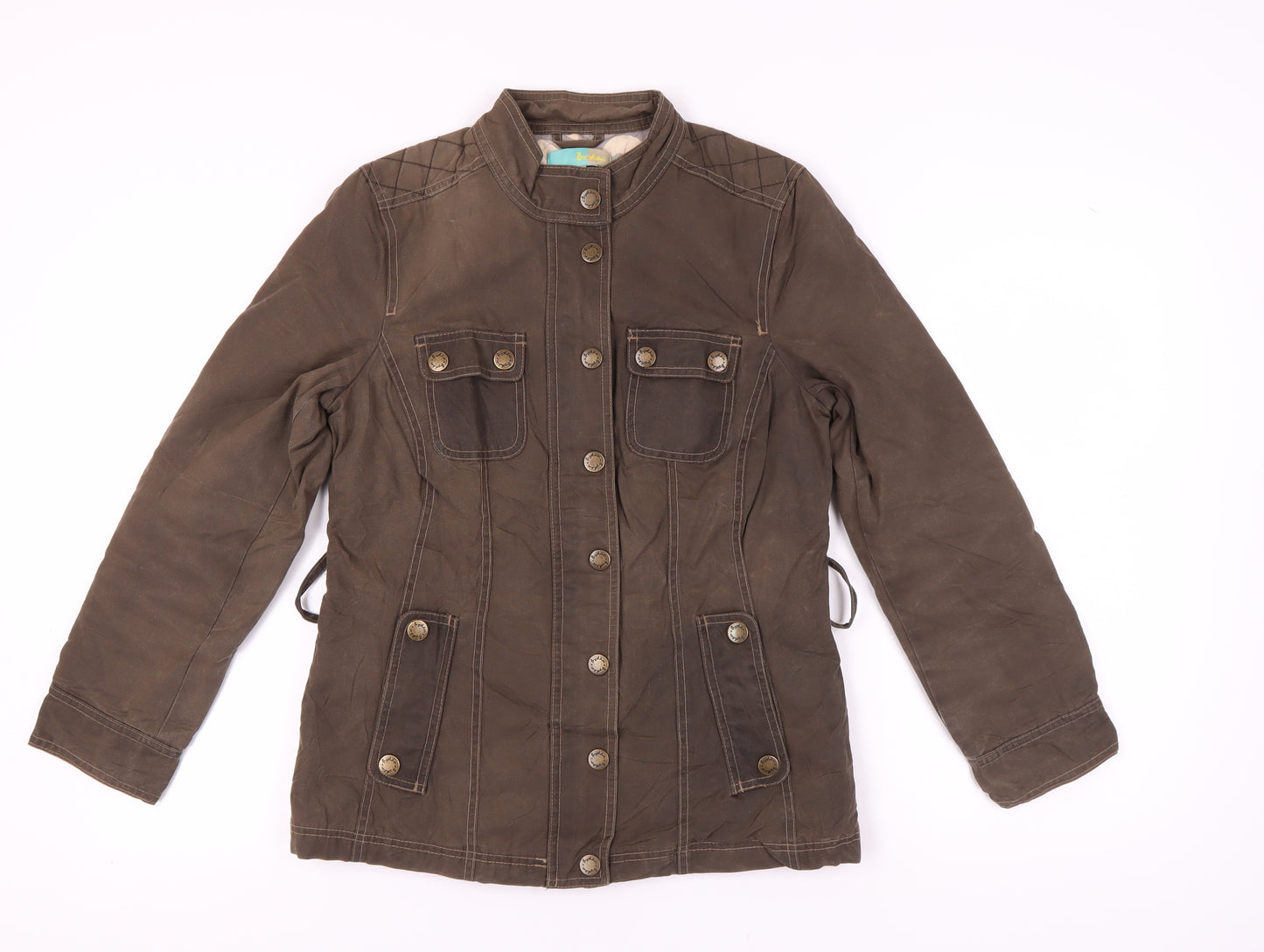 Boden Women's Brown Cotton Motorcycle Jacket
