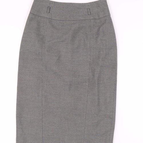Wallis Women's Grey Pencil Skirt - Size 10, Business