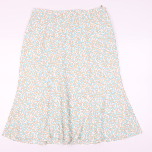 Eastex Women's Multicoloured Geometric Flare Midi Skirt Size 18