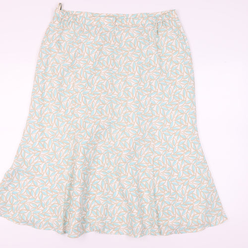 Eastex Women's Multicoloured Geometric Flare Midi Skirt Size 18