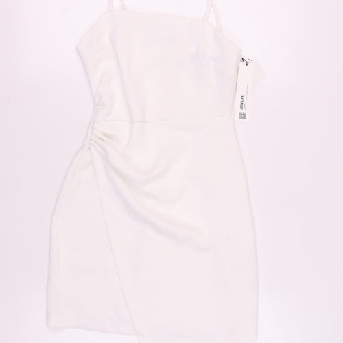 Zara Women's White Slip Dress XS Party Summer