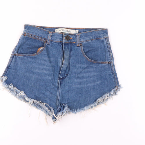 Zara Women's Blue Cut-Off Denim Shorts Size 6