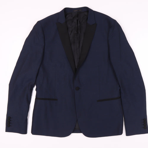 The Kooples Men's Blue Slim Fit Blazer Jacket UK 40R