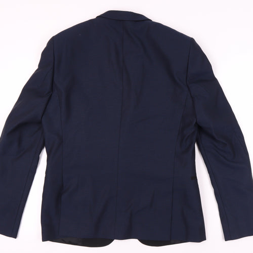 The Kooples Men's Blue Slim Fit Blazer Jacket UK 40R