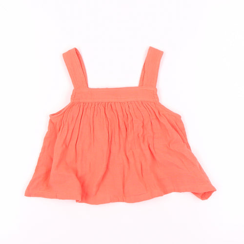 Marks and Spencer Orange Sleeveless Blouse for Girls 7-8 Years