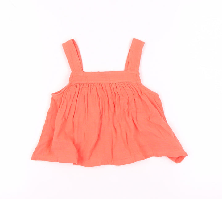 Marks and Spencer Orange Sleeveless Blouse for Girls 7-8 Years
