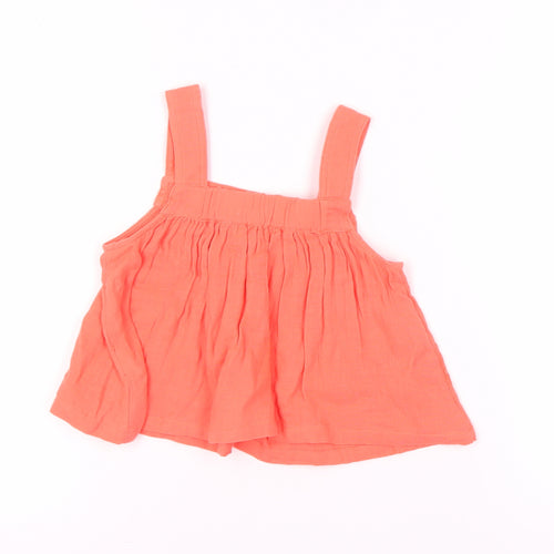 Marks and Spencer Orange Sleeveless Blouse for Girls 7-8 Years