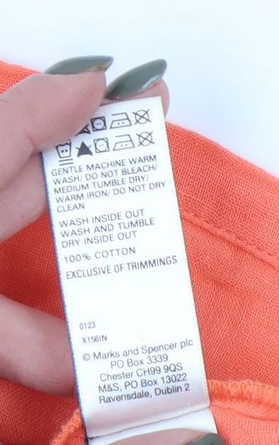 Marks and Spencer Orange Sleeveless Blouse for Girls 7-8 Years
