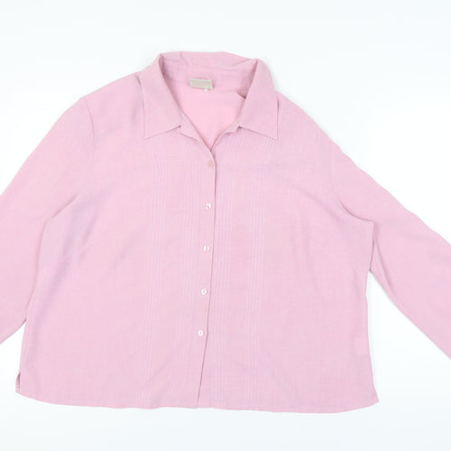 Eastex Women's Pink Button-Up Blouse, Size 22, Collared